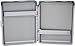 Set of 2 Metal-Plated 100s Leather Cigarette Case & Stash Box (Buffalo Black)