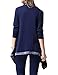 Women Cardigans on Sale,Timeson Women's Irregular Long Sleeve 2-in-1 Vest Cardigan with An Open Front Deep Blue X-Large