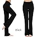 Women's bootleg sleek-fit yoga pants{XXXL,Black}