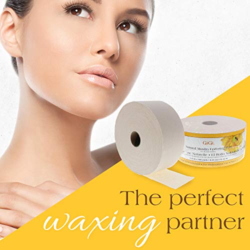 GiGi Natural Muslin Roll for Hair Waxing / Hair Removal, 3.25inch x