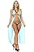 QueenMoon Babydolls Lingerie for Women Black Long Sleeve Lace Halter Lingerie Set Sexy Pajamas