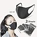 3 Pack Unisex Mouth Mask Adjustable Anti Dust Face Mouth Mask,Black Cotton Face Mask for Cycling Camping Travel
