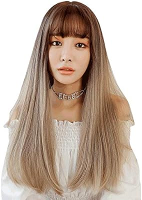 D Ky New Ladies Wig Korean Fashion Realistic Hair Long Straight