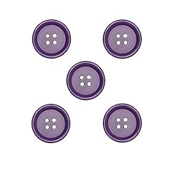 Libiline 100pcs Resin Button Solid Color 4Holes