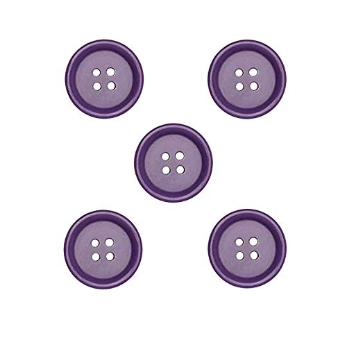 Libiline 100pcs Resin Button Solid Color 4Holes
