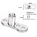 14g Flower Cubic Zirconia Dermal Anchor Tops and Base Surgical Steel Internally Threaded Screw Piercings (Clear)
