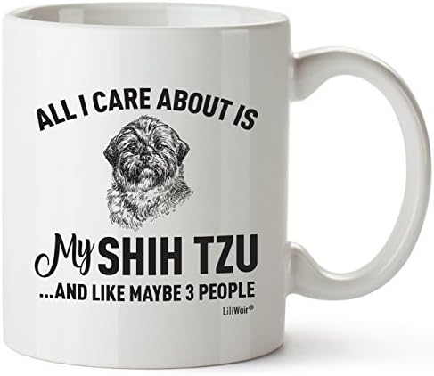 LiliWairShih Tzu Mom Gifts Mug For Christmas Women Men Dad Decor Lover Decorations Stuff I Love Shih Tzu Coffee Accessories Talking Art Apparel Funny Birthday Home Supplies Products Dog Coffee Cup Mugs
