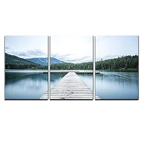 Wooden Path to Lake x3 Panels