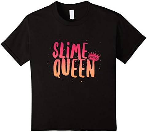 Kids Queen of Slime T Shirt for Women Girls 12 Black