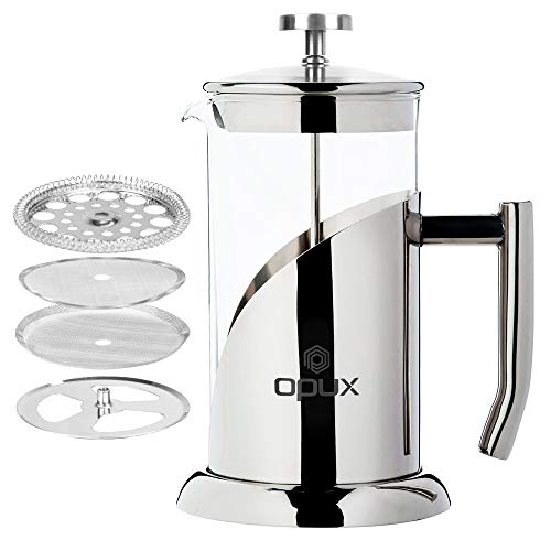 OPUX Insulated French Press Coffee Maker Stainless Steel 4 Cup Coffee Press Pot with 4 Layer