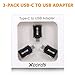 USB C Adapter, Xcords 3-Pack USB-C to USB 3.0 Adapter for USB Type-C Devices Including Galaxy S9/S9 Plus,Note 9/8,S8/S8 Plus,LG G6 G5,MacBook Pro,ChromeBook Pixel,Nexus 5X,Nexus 6P and More(Black)