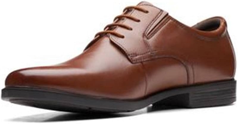 Men's Bensley Lace Oxford, Lea marrón Oscuro, 44 EU