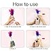 ZC GEL Feather Cat Toys (2 Pcs),Cat Selfie Stick Phone Attachment with Reusable and Removable Damage Free with all cellphone,Funny Feather Wand and Bells Attract Cat’s Attention to Take Photo or Sport
