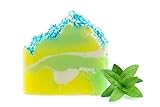 Energizing Bar Soap - Essential oils of peppermint, clary sage and juniper berry have an impressive history of medicinal uses for treating a variety of ailments. Topped with Epsom salt sprinkles.