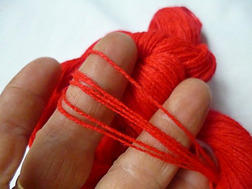 FOUR PACK Bright Red Acrylic Fingering Sock Yarn