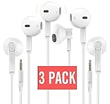 Premium Earphones Earbuds Headphones [Ergonomic Comfort Fit] with Stereo Mic & Remote Control for iPhone, iPad, iPod, Smartphones,Tablets, MP3/MP4 Players, Devices with 3.5mm and More - White