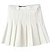 Mixmax Women High Waist Pleated Mini Tennis Skirt (White, Medium)