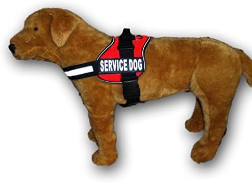 Service Dog Harness with Hook and Loop Straps and Handle - Comes in 6 Sizes from XXS to XXL - Service Dog Vest Features Reflective Patch and 2 Straps for Custom Comfort for Your Service Animal