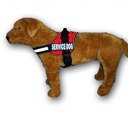 Service Dog Harness with Hook and Loop Straps and Handle - Comes in 6 Sizes from XXS to XXL - Service Dog Vest Features Reflective Patch and 2 Straps for Custom Comfort for Your Service Animal