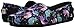 Skechers BOBS Women's Plush - Cats in Space Flat, Black/Multi, 7 M US