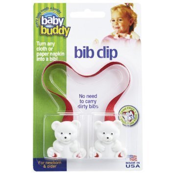 Baby Buddy Bib Clip, Red