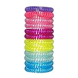 Onisilk Spiral Hair Ties 12pcs Multi Color Coil Hair Ties -Phone Cord Hair Ties