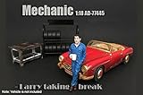 American Diorama Mechanic Larry Taking Break, 77445 - 1/18 Scale Accessory for Diecast Cars