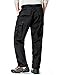 CQ-UBP01-BLK_M/Regular CQR Men's BDU Rip Stop Trouser Tactical Pants UBP01