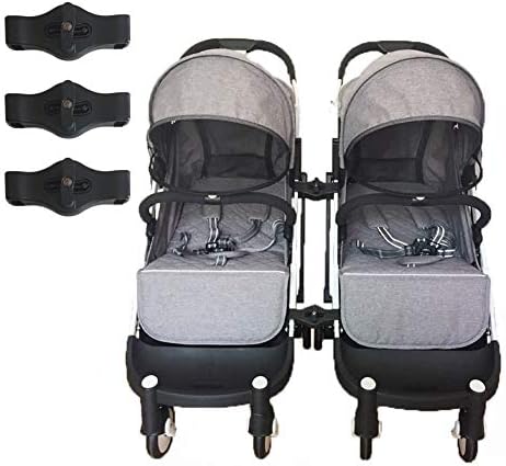 KSTN 3PCS/Set Twins Accessories Connector Couplers Adapter For Yoyaplus Baby Stroller(black)