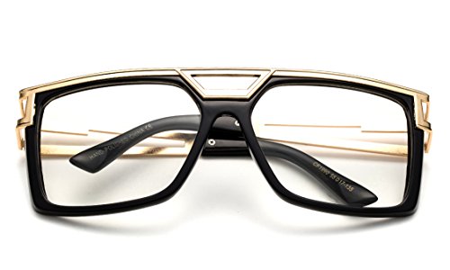 "Rox" Thick Frame Rapper 80's 90's Retro Design Clear Lens Frames