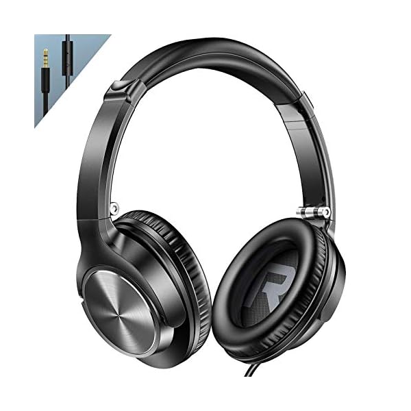 Vogek-Over-Ear-Headphones-with-Microphone-Wired-Foldable-Headsets-with-Deep-Bass-Noise-Isolating-15M-Tangle-Free-Cord-and-Comfortable-Earpads-for-Smartphone-Laptop-Computer-Chromebook-Zoom Vogek Over Ear Headphones with Microphone, Wired Foldable Headsets with Deep Bass, Noise Isolating, 1.5M Tangle Free…
