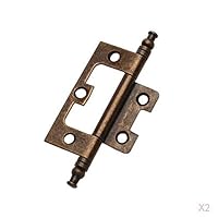 homozy 2 PCS Antique Bronze Flush Hinge With Finial - Oil Rubbed Flush Bronze, Home Furnishing Hardware Tools