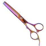 Naturebelle 7" Professional Multicolor Barber Teeth Edge Thinning Hair Cutting Scissors Hair Trimming Shears