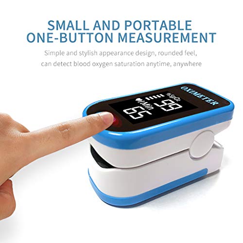 JCeepd IHHI Series FiNgErTiP Pulse ΟxIMeTeR Blood ΟxYgEn Saturation Monitor with Silicon Cover, Batteries and Lanyard