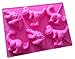 Allforhome 6 Cavities T. rex Diplodocus Stegosaurus Dinosaur Shape Silicone Cake Baking Molds Candle Soap Making Mold Candy Chocolate DIY Molds Cupcake Muffin Cup Bakeware Pan