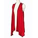 Lusiyu Women's Slim Fit Sleeveless Open Front Cardigan Vest Asymmetric Hem