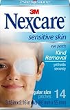 Nexcare Sensitive Skin Eye Patch Regular Size, 14 Patches, 3.15