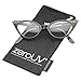 zeroUV Blue Light Blocking Vintage Cat Eye Glasses for Women UV400 Embellished with Rhinestones, 50s Rockabilly Accessories 51mm (Black)