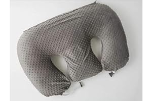 The TWIN Z Pillow - Grey - 6 uses in 1 Twin Pillow ! Breastfeeding, Bottlefeeding, Tummy Time, Reflux, Support and Pregnancy 