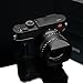 Gariz Black Label Genuine Leather BL-LCQBK Half Case for Leica Q Type 116, Black