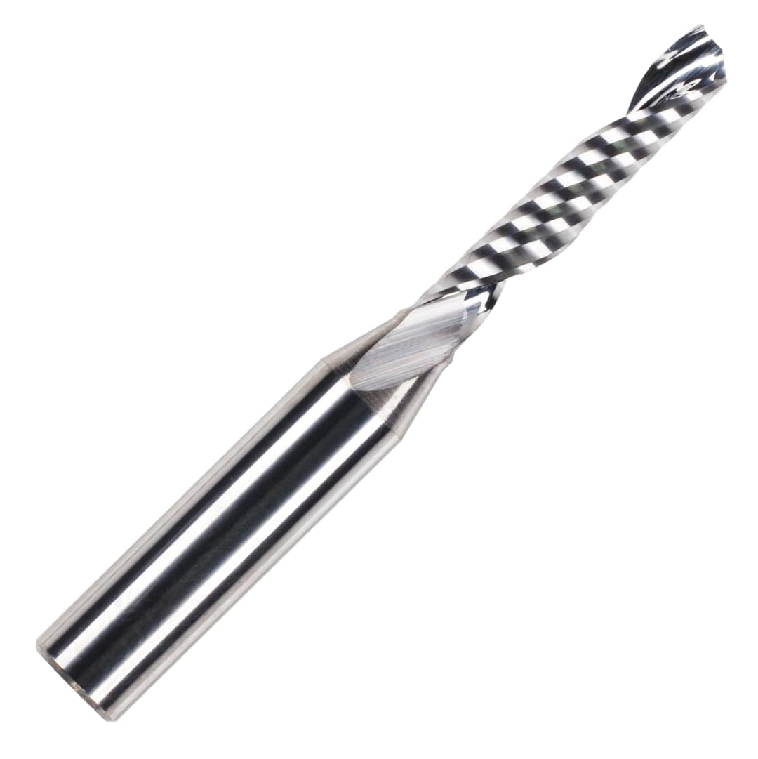 Rennie Tools 4mm x 22mm Flute x 1/4" Shank Solid Carbide Single Flute Spiral Router Cutter Bit End Mill for ACM, Aluminium, PVC, Acrylic and Hard Woods. 4mm Router Bit