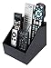Unum Acrylic TV Remote Control Holder Organizer - Holders Fit Large Remotes, Phones, Eyeglasses - Caddy/Organizers for Table - Handcrafted of Thick Lucite