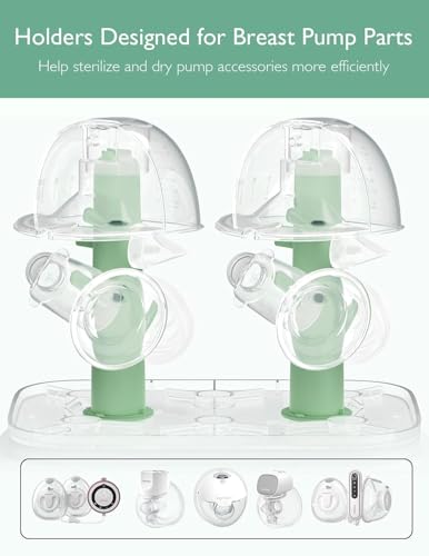 Momcozy 3-Layers Large Capacity Bottle Sterilizer and Dryer, Pump Part Mode | 11-Bottles Capacity, Fast Sterilize and Dry, Breast Pump Parts Rack Included, for Busy Parents