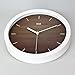 HITO Silent Wall Clock Non Ticking 12 inch Excellent Accurate Sweep Movement, Modern Decorative for Kitchen, Living Room, Bathroom, Bedroom, Office (A whiteframe)