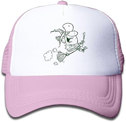 Semmours Witch On Broomstick Casual Youth Baseball Cap Double Dry Performance Youth Childrens Adjustable Cap