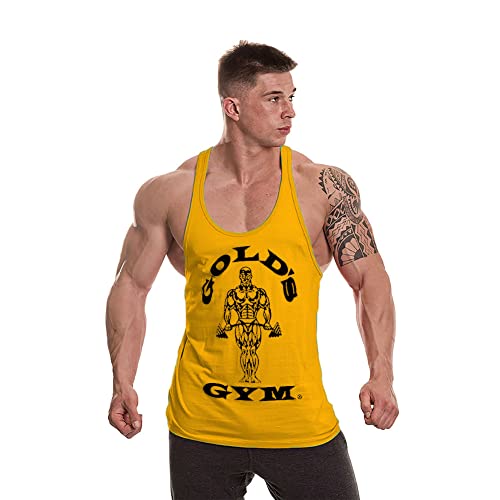 Gold's Gym GGVST003 Men's Muscle Joe Premium Stringer Vest, Gold, M
