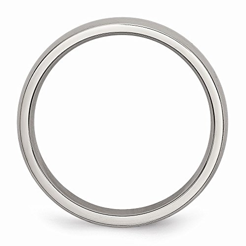 Chisel Titanium 4mm Polished Band - Size 7.5