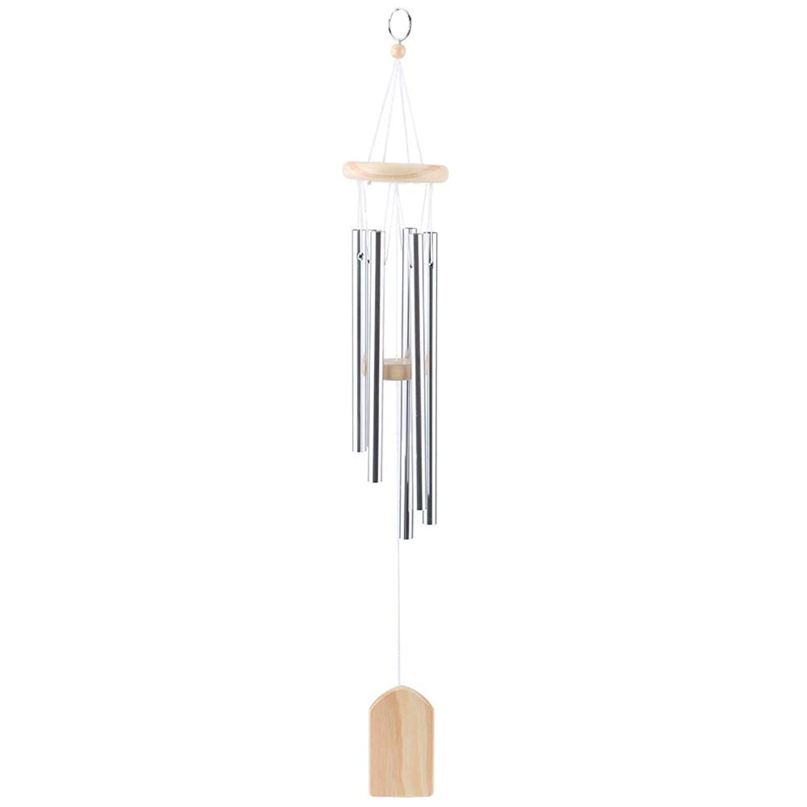 Wind Chimes Wood Stainless Steel 6 Tubes Windchimes Hanging Chapel Garden Patio Balcony Home Decor