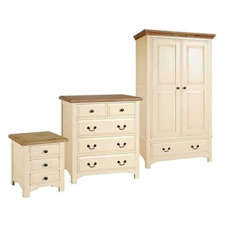 Clermont Shabby Chic Bedroom Set With Gents Wardrobe Amazon