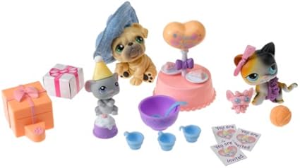 Amazon Com Littlest Pet Shop Birthday Celebration Playset Toys